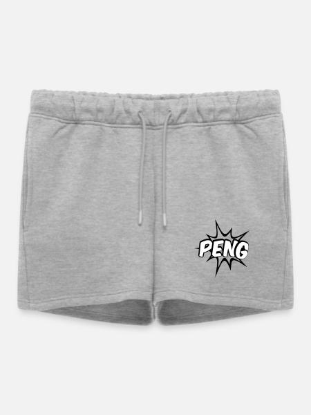 Peng Comic Design - Frauen Premium Organic Sweatshorts - Grau meliert