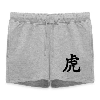 Image d’ombre de tigre en écriture chinoise - Short de survêtement femme premium - gris chiné - Devant - AI Model Female 172 light (172cm)