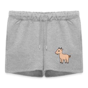 Chèvre Chèvre Geiss - Short de survêtement femme premium - gris chiné - Devant - AI Model Female 172 light (172cm)
