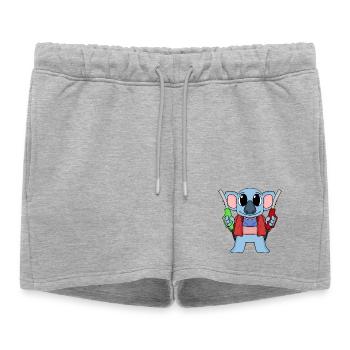 Préposé à la station-service Station d’essence Koala - Short de survêtement femme premium - gris chiné - Devant - AI Model Female 172 light (172cm)