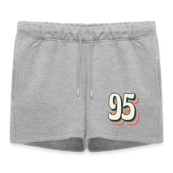 T-Shirt rétro Vintage numéro 95 quatre-vingt-quinze - Short de survêtement femme premium - gris chiné - Devant - AI Model Female 172 light (172cm)