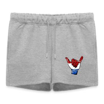 Drapeau de la Hollande Symbole de surf utilisé - Short de survêtement femme premium - gris chiné - Devant - AI Model Female 172 light (172cm)