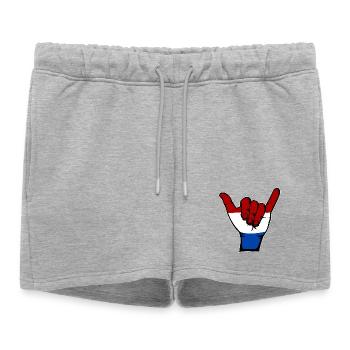 Holland Flag Surfing Symbole - Short de survêtement femme premium - gris chiné - Devant - AI Model Female 172 light (172cm)