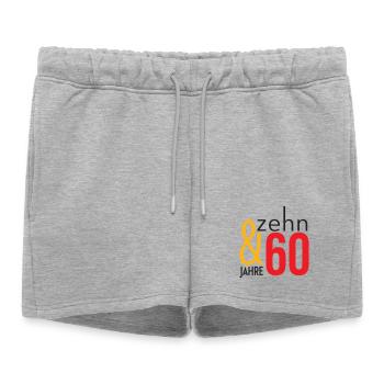 Pas 70 - soixante-dix ! - Short de survêtement femme premium - gris chiné - Devant - AI Model Female 172 light (172cm)