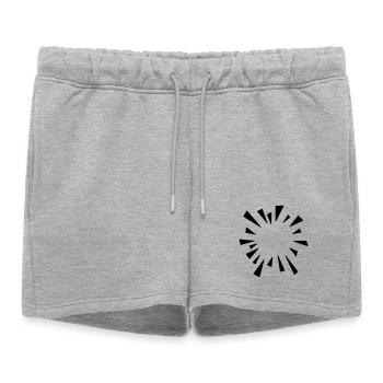 Ballon d’éclatement d’effet de bande dessinée - Short de survêtement femme premium - gris chiné - Devant - AI Model Female 172 light (172cm)