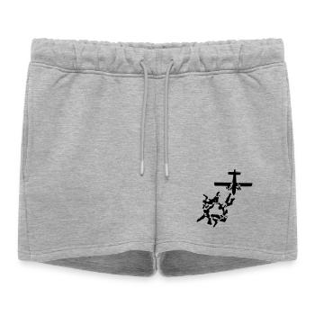 parachutisme - Short de survêtement femme premium - gris chiné - Devant - AI Model Female 172 light (172cm)