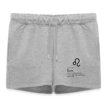 Leo - Zodiac Sign - Women’s Premium Organic Sweatshorts - heather grey - Front - AI Model Female 172 light (172cm)