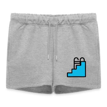 Icône de piscine Échelle de piscine - Short de survêtement femme premium - gris chiné - Devant - AI Model Female 172 light (172cm)