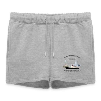 LINER FRANCE Louis RUNEMBERG © Adagp - Women’s Premium Organic Sweatshorts - heather grey - Front - AI Model Female 172 light (172cm)