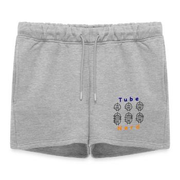 Tube à vide Nerd - Short de survêtement femme premium - gris chiné - Devant - AI Model Female 172 light (172cm)