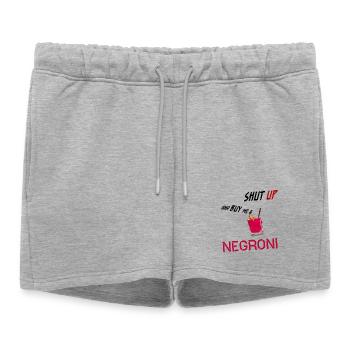 Negroni Cocktail - Short de survêtement femme premium - gris chiné - Devant - AI Model Female 172 light (172cm)