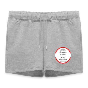 Certaines personnes font semblant de m'aimer - Short de survêtement femme premium - gris chiné - Devant - AI Model Female 172 light (172cm)