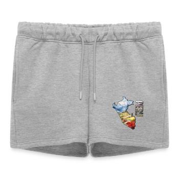Watercolor Map of Peru - Women’s Premium Organic Sweatshorts - heather grey - Front - AI Model Female 172 light (172cm)