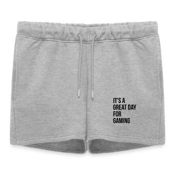 Jeu Jeu Jeu Jeu - Short de survêtement femme premium - gris chiné - Devant - AI Model Female 172 light (172cm)