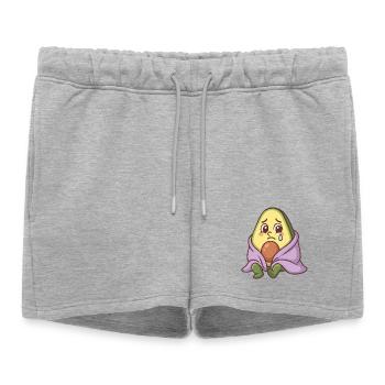 Avocat triste - Short de survêtement femme premium - gris chiné - Devant - AI Model Female 172 light (172cm)