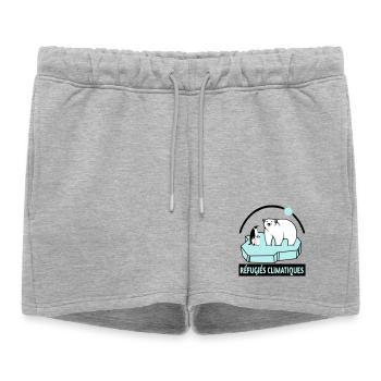 Réfugiés climatiques - Short de survêtement femme premium - gris chiné - Devant - AI Model Female 172 light (172cm)