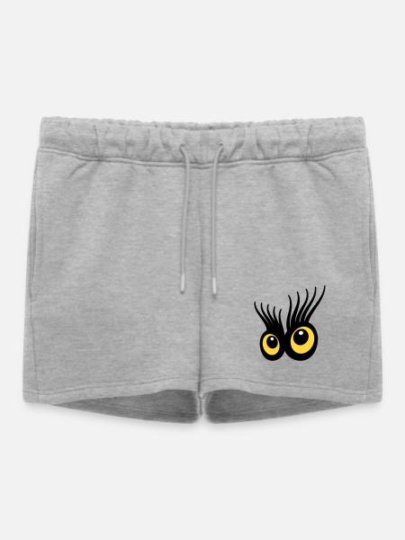 Eyes - Women’s Premium Organic Sweatshorts - heather grey