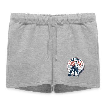 Benny, look vintage - Short de survêtement femme premium - gris chiné - Devant - AI Model Female 172 light (172cm)