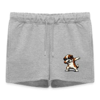 Tamponnement de Saint-Bernard - Short de survêtement femme premium - gris chiné - Devant - AI Model Female 172 light (172cm)