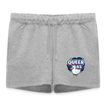 Mois de la Fierté LGBTQ - Queer en Canard - Short de survêtement femme premium - gris chiné - Devant - AI Model Female 172 light (172cm)