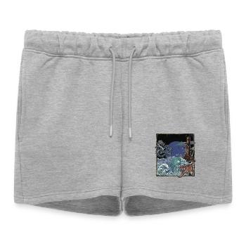 Arts martiaux asiatiques Tiger Dragon - Short de survêtement femme premium - gris chiné - Devant - AI Model Female 172 light (172cm)