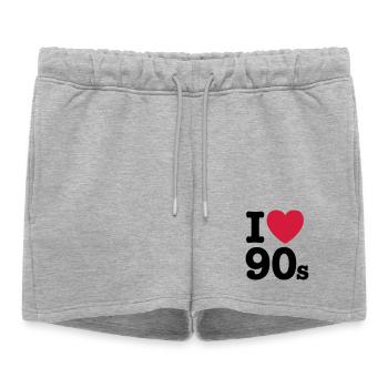 J'aime 90 - Short de survêtement femme premium - gris chiné - Devant - AI Model Female 172 light (172cm)