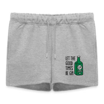 Let the good times be gin - Short de survêtement femme premium - gris chiné - Devant - AI Model Female 172 light (172cm)