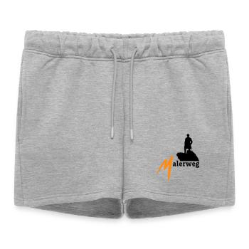 Malerweg, Elbe, Grès, Suisse saxonne - Short de survêtement femme premium - gris chiné - Devant - AI Model Female 172 light (172cm)