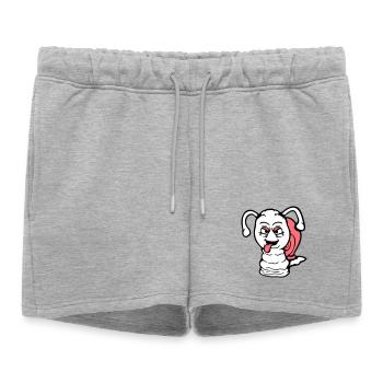 snail naughty tongue sticking out nasty small cool - Women’s Premium Organic Sweatshorts - heather grey - Front - AI Model Female 172 light (172cm)