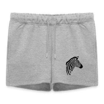 Tête de zèbre - Short de survêtement femme premium - gris chiné - Devant - AI Model Female 172 light (172cm)