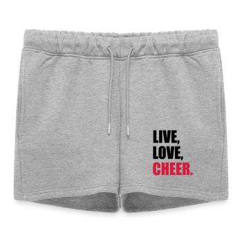 Les pom-pom girl - Short de survêtement femme premium - gris chiné - Devant - AI Model Female 172 light (172cm)