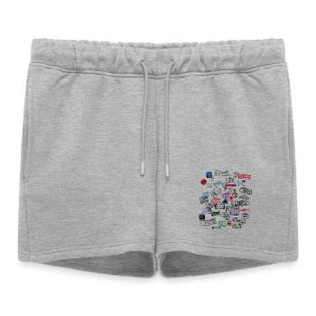 Globetrotter II - Short de survêtement femme premium - gris chiné - Devant - AI Model Female 172 light (172cm)