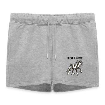 Tracy the Irish Tinker - Women’s Premium Organic Sweatshorts - heather grey - Front - AI Model Female 172 light (172cm)