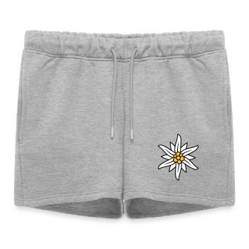 Logo Edelweiss Bergblume - Short de survêtement femme premium - gris chiné - Devant - AI Model Female 172 light (172cm)