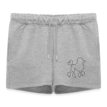 Caniche amant Amateur Fan Chien - Short de survêtement femme premium - gris chiné - Devant - AI Model Female 172 light (172cm)