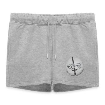 C'est les autres qui sont cons ! humour - Short de survêtement femme premium - gris chiné - Devant - AI Model Female 172 light (172cm)