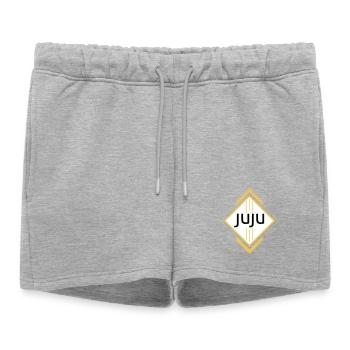 Juju - Short de survêtement femme premium - gris chiné - Devant - AI Model Female 172 light (172cm)