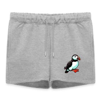Macareux - Short de survêtement femme premium - gris chiné - Devant - AI Model Female 172 light (172cm)