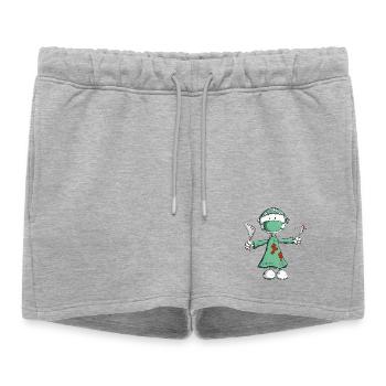 Docteur Chirurgien Stick Figure Professions Dessin animé - Short de survêtement femme premium - gris chiné - Devant - AI Model Female 172 light (172cm)