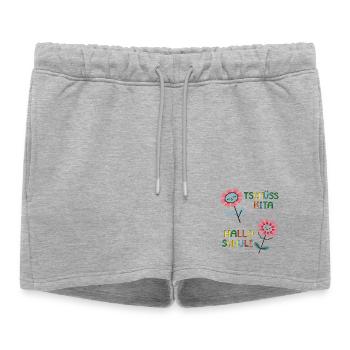 Goodbye Kita Hello School - Women’s Premium Organic Sweatshorts - heather grey - Front - AI Model Female 172 light (172cm)