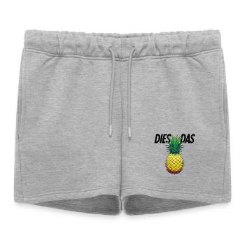 C’est l’ananas - Short de survêtement femme premium - gris chiné - Devant - AI Model Female 172 light (172cm)
