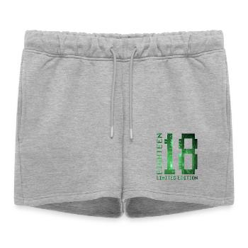 18e anniversaire Gamer Édition Limitée - Short de survêtement femme premium - gris chiné - Devant - AI Model Female 172 light (172cm)