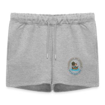 Emblème de l’expert en pêche en haute mer - Short de survêtement femme premium - gris chiné - Devant - AI Model Female 172 light (172cm)