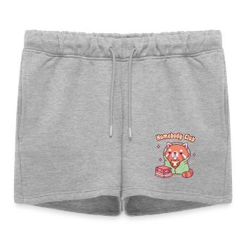 Club des pandas rouges mignons et familiers - Short de survêtement femme premium - gris chiné - Devant - AI Model Female 172 light (172cm)