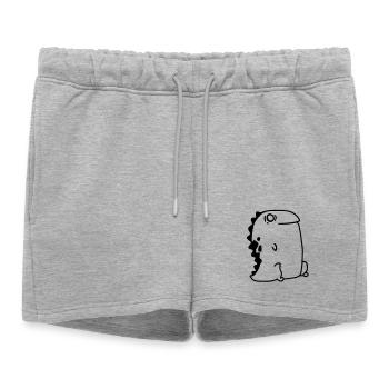 Dino - RAWR - Women’s Premium Organic Sweatshorts - heather grey - Front - AI Model Female 172 light (172cm)