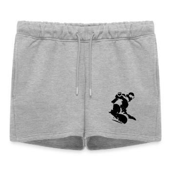 snowboarding_20 - Short de survêtement femme premium - gris chiné - Devant - AI Model Female 172 light (172cm)