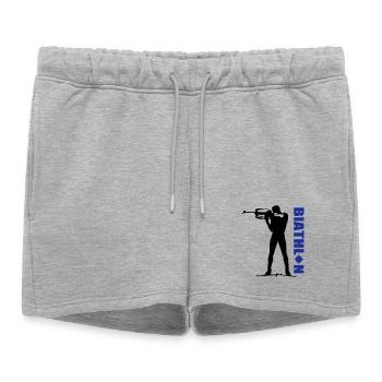 Biathlon - Short de survêtement femme premium - gris chiné - Devant - AI Model Female 172 light (172cm)