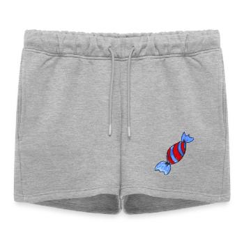 bonbons - Short de survêtement femme premium - gris chiné - Devant - AI Model Female 172 light (172cm)
