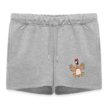 Poulet - Short de survêtement femme premium - gris chiné - Devant - AI Model Female 172 light (172cm)