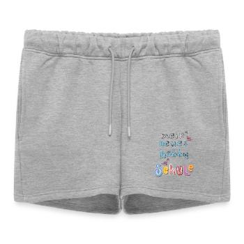Écolier Enfant - Short de survêtement femme premium - gris chiné - Devant - AI Model Female 172 light (172cm)